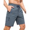 image:imageSILKWORLD Mens Swim Trunks with Compression Liner Quick Dry 9 Bathing Suit Summer Beach Swimming Shorts with Zip PocketsA06dark Grey