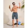 image:imageSILKWORLD Mens Swim Trunks with Compression Liner Quick Dry 9 Bathing Suit Summer Beach Swimming Shorts with Zip PocketsA06dark Grey