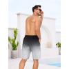 image:imageSILKWORLD Mens Swim Trunks with Compression Liner Quick Dry 9 Bathing Suit Summer Beach Swimming Shorts with Zip PocketsGradientblackgray