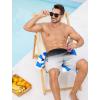 image:imageSILKWORLD Mens Swim Trunks with Compression Liner Quick Dry 9 Bathing Suit Summer Beach Swimming Shorts with Zip PocketsGradientblackgray