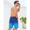 image:imageSILKWORLD Mens Swim Trunks with Compression Liner Quick Dry 9 Bathing Suit Summer Beach Swimming Shorts with Zip PocketsGradientblue