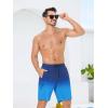 image:imageSILKWORLD Mens Swim Trunks with Compression Liner Quick Dry 9 Bathing Suit Summer Beach Swimming Shorts with Zip PocketsGradientblue