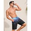 image:imageSILKWORLD Mens Swim Trunks with Compression Liner Quick Dry 9 Bathing Suit Summer Beach Swimming Shorts with Zip PocketsGradientblueblack