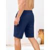 image:imageSILKWORLD Mens Swim Trunks Compression Lined Swimming Shorts 9 QuickDry Bathing Suits with Zipper Cargo PocketsA01 Navy Blue