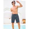 image:imageSILKWORLD Mens Swim Trunks Compression Lined Swimming Shorts 9 QuickDry Bathing Suits with Zipper Cargo PocketsA03 Dark Grey
