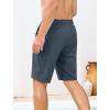 image:imageSILKWORLD Mens Swim Trunks Compression Lined Swimming Shorts 9 QuickDry Bathing Suits with Zipper Cargo PocketsA03 Dark Grey