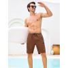 image:imageSILKWORLD Mens Swim Trunks Compression Lined Swimming Shorts 9 QuickDry Bathing Suits with Zipper Cargo PocketsBrown