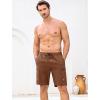 image:imageSILKWORLD Mens Swim Trunks Compression Lined Swimming Shorts 9 QuickDry Bathing Suits with Zipper Cargo PocketsBrown