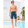 image:imageSILKWORLD Mens Swim Trunks Compression Lined Swimming Shorts 9 QuickDry Bathing Suits with Zipper Cargo PocketsCopenblue