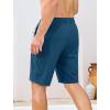 image:imageSILKWORLD Mens Swim Trunks Compression Lined Swimming Shorts 9 QuickDry Bathing Suits with Zipper Cargo PocketsCopenblue