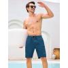 image:imageSILKWORLD Mens Swim Trunks Compression Lined Swimming Shorts 9 QuickDry Bathing Suits with Zipper Cargo PocketsCopenblue