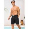 image:imageSILKWORLD Mens Swim Trunks with Compression Liner 9 Stretch Beach Shorts Quick Dry Bathing Suits with Zipper PocketsBlack Totem