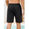 image:imageSILKWORLD Mens Swim Trunks with Compression Liner 9 Stretch Beach Shorts Quick Dry Bathing Suits with Zipper PocketsBlack Totem