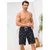 image:imageSILKWORLD Mens Swim Trunks with Compression Liner 9 Stretch Beach Shorts Quick Dry Bathing Suits with Zipper PocketsBlue Anchor