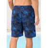 image:imageSILKWORLD Mens Swim Trunks with Compression Liner 9 Stretch Beach Shorts Quick Dry Bathing Suits with Zipper PocketsBluetropical