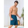image:imageSILKWORLD Mens Swim Trunks with Compression Liner 9 Stretch Beach Shorts Quick Dry Bathing Suits with Zipper PocketsCopenblue Pineapple