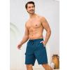 image:imageSILKWORLD Mens Swim Trunks with Compression Liner 9 Stretch Beach Shorts Quick Dry Bathing Suits with Zipper PocketsCopenblue Pineapple