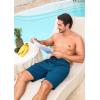 image:imageSILKWORLD Mens Swim Trunks with Compression Liner 9 Stretch Beach Shorts Quick Dry Bathing Suits with Zipper PocketsCopenblue Pineapple