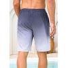 image:imageSILKWORLD Mens Swim Trunks with Compression Liner 9 Stretch Beach Shorts Quick Dry Bathing Suits with Zipper PocketsGradient Black Grey