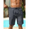 image:imageSILKWORLD Mens Swim Trunks Quick Dry Bathing Suit 9 Inch Swim Shorts with Mesh Lining and Zipper Cargo PocketsDark Gray