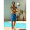image:imageSILKWORLD Mens Swim Trunks Quick Dry Bathing Suit 9 Inch Swim Shorts with Mesh Lining and Zipper Cargo PocketsPeacock Blue