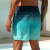 image:imageSILKWORLD Mens Swim Trunks Quick Dry Beach Shorts with PocketsMq18zipblack to Green Ombre