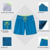 image:imageSILKWORLD Mens Swim Trunks Quick Dry Beach Shorts with PocketsMq18zipteal Blue