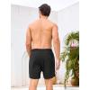 image:imageSILKWORLD Mens Swim Trunks with Compression Liner 2 in 1 Quick Dry Bathing Suit 7 Inch Swim Shorts with Zipper PocketsBlack