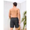 image:imageSILKWORLD Mens Swim Trunks with Compression Liner 2 in 1 Quick Dry Bathing Suit 7 Inch Swim Shorts with Zipper PocketsBlack Totem