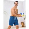 image:imageSILKWORLD Mens Swim Trunks with Compression Liner 2 in 1 Quick Dry Bathing Suit 7 Inch Swim Shorts with Zipper PocketsD1dark Blue