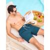 image:imageSILKWORLD Mens Swim Trunks with Compression Liner 2 in 1 Quick Dry Bathing Suit 7 Inch Swim Shorts with Zipper PocketsD1peacock Blue