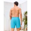 image:imageSILKWORLD Mens Swim Trunks with Compression Liner 2 in 1 Quick Dry Bathing Suit 7 Inch Swim Shorts with Zipper PocketsD2aqua Blue