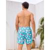 image:imageSILKWORLD Mens Swim Trunks with Compression Liner 2 in 1 Quick Dry Bathing Suit 7 Inch Swim Shorts with Zipper PocketsD3blue White Flamingo