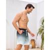 image:imageSILKWORLD Mens Swim Trunks with Compression Liner 2 in 1 Quick Dry Bathing Suit 7 Inch Swim Shorts with Zipper PocketsGradient Black Grey