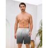 image:imageSILKWORLD Mens Swim Trunks with Compression Liner 2 in 1 Quick Dry Bathing Suit 7 Inch Swim Shorts with Zipper PocketsGradient Grey