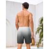 image:imageSILKWORLD Mens Swim Trunks with Compression Liner 2 in 1 Quick Dry Bathing Suit 7 Inch Swim Shorts with Zipper PocketsGradient Grey