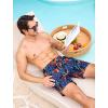 image:imageSILKWORLD Mens Swim Trunks with Compression Liner 2 in 1 Quick Dry Bathing Suit 7 Inch Swim Shorts with Zipper PocketsPalm Orange