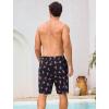 image:imageSILKWORLD Mens Swim Trunks with Compression Liner 9 Quick Dry Bathing Suit Long Swimming Shorts with Cargo PocketsBlack With Pink Palms