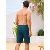 image:imageSILKWORLD Mens Swim Trunks with Compression Liner 9 Quick Dry Bathing Suit Long Swimming Shorts with Cargo PocketsCobalt Blue
