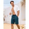 image:imageSILKWORLD Mens Swim Trunks with Compression Liner 9 Quick Dry Bathing Suit Long Swimming Shorts with Cargo PocketsCobalt Blue