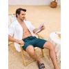 image:imageSILKWORLD Mens Swim Trunks with Compression Liner 9 Quick Dry Bathing Suit Long Swimming Shorts with Cargo PocketsCobalt Blue