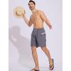 image:imageSILKWORLD Men Swim Trunks with Compression Liner 7 Bathing Suits Quick Dry Swimming Shorts with Zipper PocketA01grey