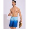 image:imageSILKWORLD Men Swim Trunks with Compression Liner 7 Bathing Suits Quick Dry Swimming Shorts with Zipper PocketBlue Gradient