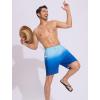 image:imageSILKWORLD Men Swim Trunks with Compression Liner 7 Bathing Suits Quick Dry Swimming Shorts with Zipper PocketBlue Gradient