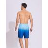 image:imageSILKWORLD Men Swim Trunks with Compression Liner 7 Bathing Suits Quick Dry Swimming Shorts with Zipper PocketBlue Gradient