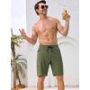 image:imageSILKWORLD Mens Swim Trunks 9 Quick Dry Bathing Suit Beach Shorts with Zipper Pockets  Compression LinerArmy Green