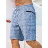 image:imageSILKWORLD Mens Swim Trunks 9 Quick Dry Bathing Suit Beach Shorts with Zipper Pockets  Compression LinerGrey Coil