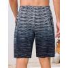 image:imageSILKWORLD Mens Swim Trunks 9 Quick Dry Bathing Suit Beach Shorts with Zipper Pockets  Compression LinerGreynavy Ombre