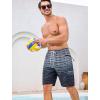 image:imageSILKWORLD Mens Swim Trunks 9 Quick Dry Bathing Suit Beach Shorts with Zipper Pockets  Compression LinerGreynavy Ombre