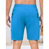 image:imageSILKWORLD Mens Swim Trunks 9 Quick Dry Bathing Suit Beach Shorts with Zipper Pockets  Compression LinerLake Blue